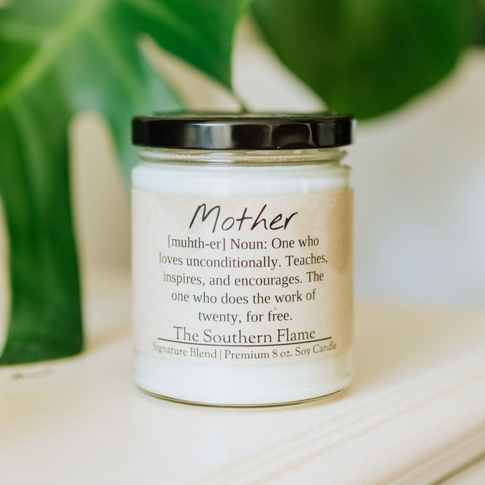 Mother, Noun | Personalized Soy Candle Gift