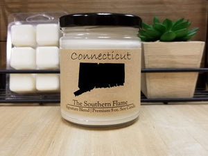 Connecticut State Candle | Homesick Candle | Long Distance Gift