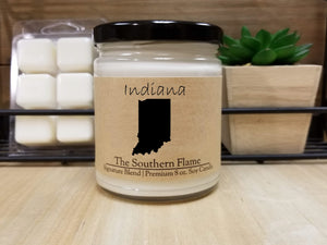 Indiana State Candle | Homesick Candle | Long Distance Gift