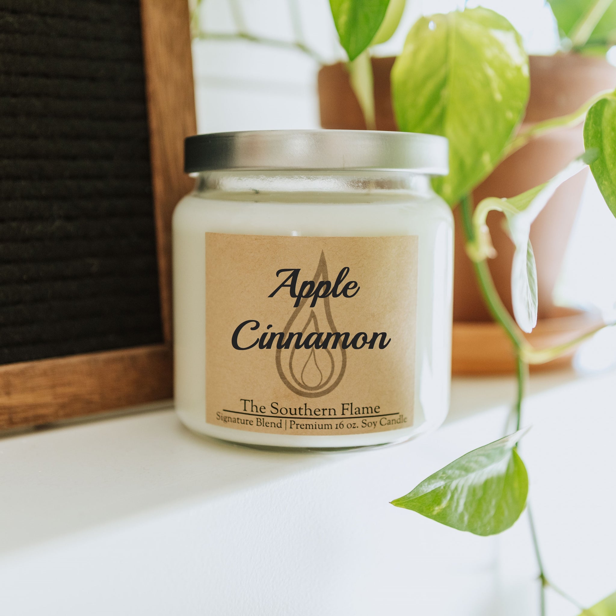 Apple Cinnamon Aromatherapy Candle All-natural Soy Wax & Dried Flowers Essential  Oil Infused Odor Eliminate Relaxation Toxin Free 