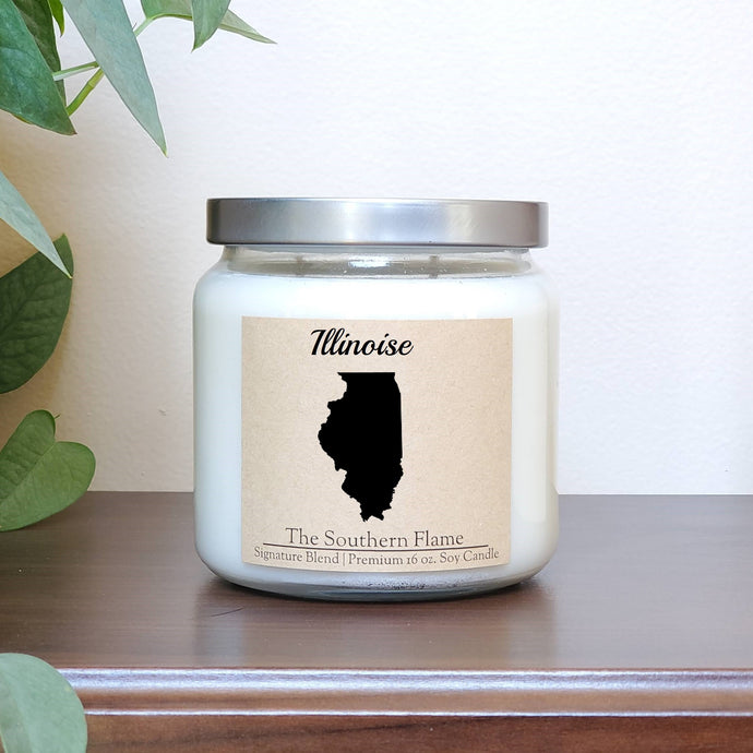 Illinois State Candle | Homesick Candle | Long Distance Gift