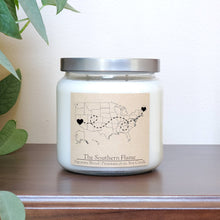 Load image into Gallery viewer, Long Distance Map Candles | Long Distance Relationship Gift | Personalized Candles