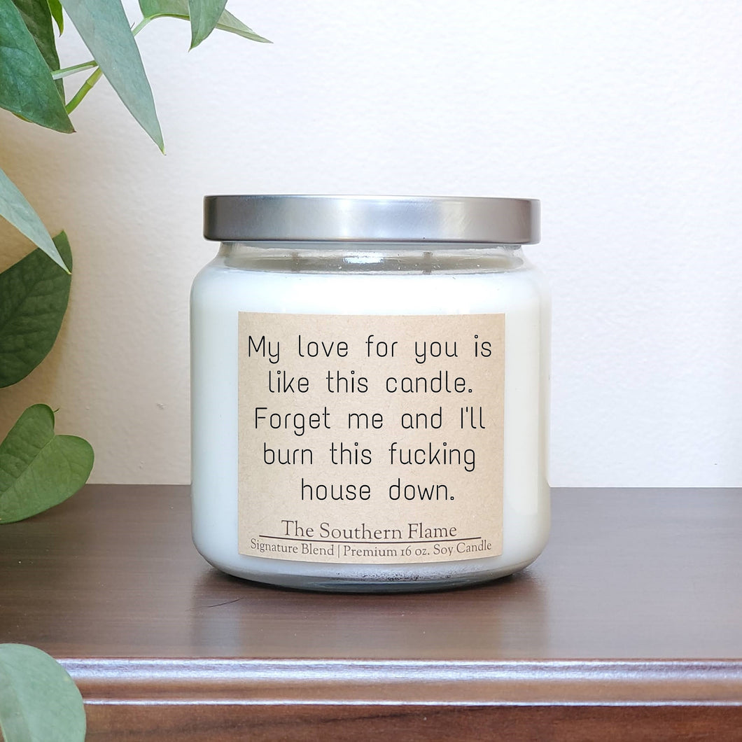 My love for you is like this candle