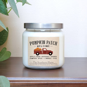 Pumpkin Patch | Glass Jar Candle | Personalized Candles