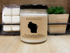 Wisconsin State Candle | Homesick Candle | Long Distance Gift