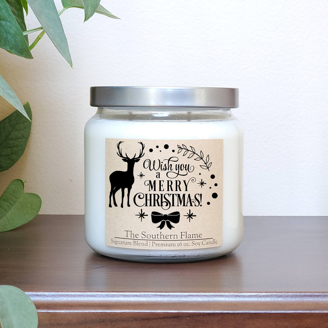 Wish you a Merry Christmas Candle | 2022 Christmas Gifts | Personalized Candles