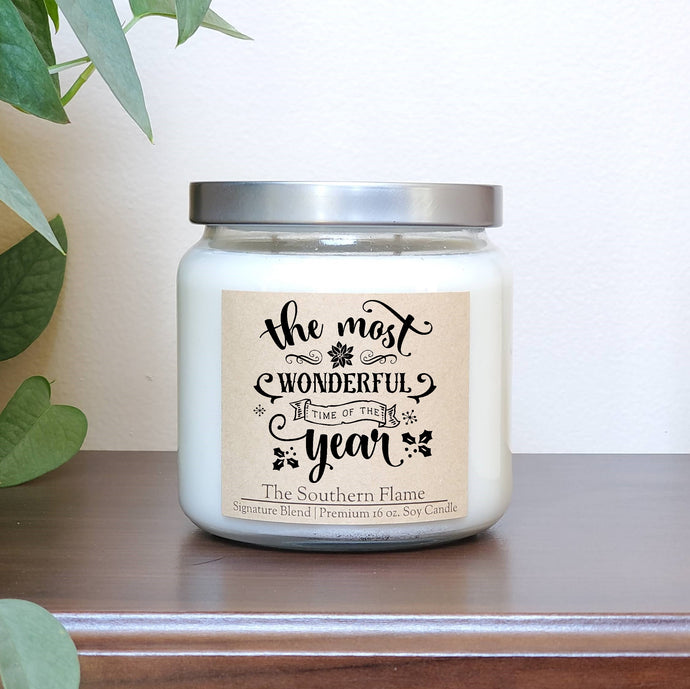 The Most Wonderful Time of the Year Candle | 2022 Christmas Gifts | Personalized Candles